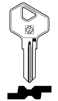 Afbeelding van Silca Cilindersleutel brass DRC1