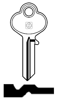 Afbeelding van Silca Cilindersleutel brass EG1