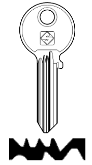 Afbeelding van Silca Cilindersleutel staal EM1