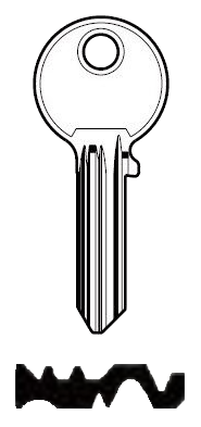 Afbeelding van Silca Cilindersleutel nikkel EM10