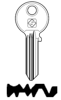 Afbeelding van Silca Cilindersleutel brass EM3R