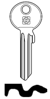 Afbeelding van Silca Cilindersleutel staal ER1X