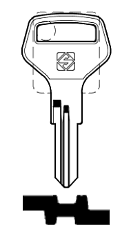 Afbeelding van Silca Cilindersleutel staal EBX1R