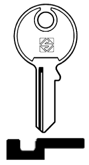 Afbeelding van Silca Cilindersleutel staal TL10R