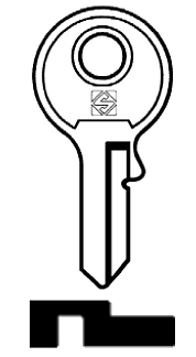 Afbeelding van Silca Cilindersleutel staal TL12R