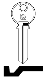 Afbeelding van Silca Cilindersleutel staal TL16R