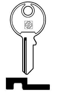 Afbeelding van Silca Cilindersleutel staal TL10