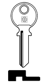 Afbeelding van Silca Cilindersleutel staal TL4