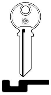 Afbeelding van Silca Cilindersleutel staal TL5R