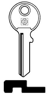 Afbeelding van Silca Cilindersleutel staal TL7