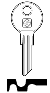 Afbeelding van Silca Cilindersleutel brass FRT1