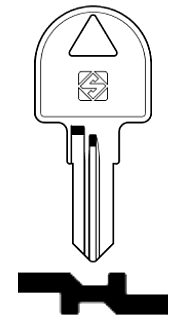 Afbeelding van Silca Cilindersleutel brass FRT6R