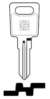 Afbeelding van Silca Cilindersleutel staal HW4