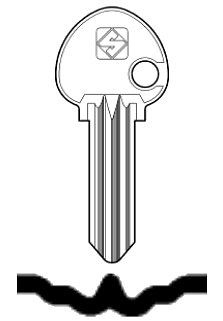 Afbeelding van Silca Cilindersleutel brass ING2