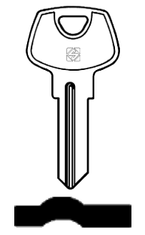 Afbeelding van Silca Cilindersleutel brass ING4R