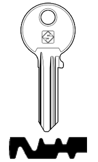 Afbeelding van Silca Cilindersleutel brass JOW11