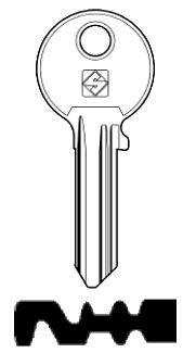 Afbeelding van Silca Cilindersleutel staal JOW2
