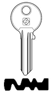 Afbeelding van Silca Cilindersleutel brass JOW5