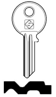 Afbeelding van Silca Cilindersleutel staal JU7
