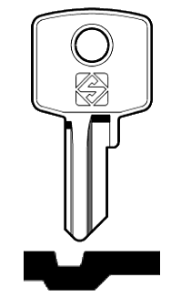 Afbeelding van Silca Cilindersleutel staal CIS3