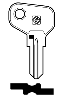 Afbeelding van Silca Cilindersleutel staal KEY1R