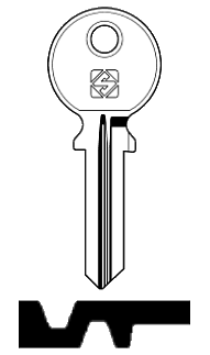 Afbeelding van Silca Cilindersleutel staal KEY2
