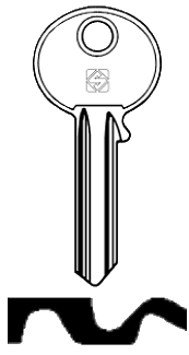 Afbeelding van Silca Cilindersleutel staal KF1