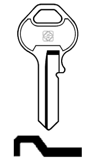 Afbeelding van Silca Cilindersleutel brass MS11R