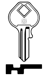 Afbeelding van Silca Cilindersleutel staal MS10