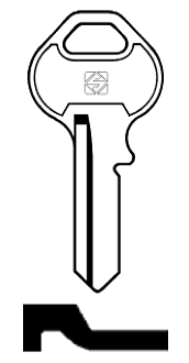 Afbeelding van Silca Cilindersleutel staal MS3R