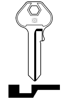 Afbeelding van Silca Cilindersleutel brass MS8