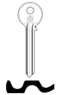 Afbeelding van Silca Cilindersleutel staal UL047