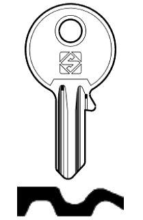 Afbeelding van Silca Cilindersleutel staal UL056