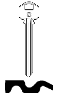 Afbeelding van Silca Cilindersleutel staal MAU2
