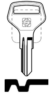 Afbeelding van Silca Cilindersleutel staal MFA1