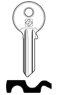 Afbeelding van Silca Cilindersleutel staal MP230