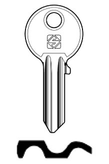 Afbeelding van Silca Cilindersleutel brass ORO2