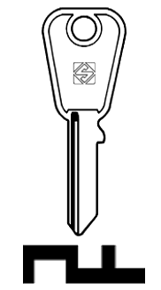 Afbeelding van Silca Autosleutel z/plastic kop staal UNI12