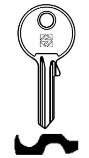 Afbeelding van Silca Cilindersleutel staal SV1R