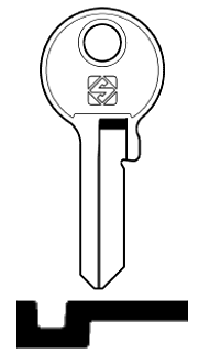 Afbeelding van Silca Cilindersleutel staal STU3