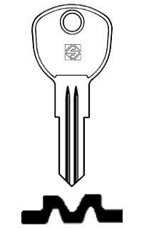 Afbeelding van Silca Cilindersleutel staal SD2