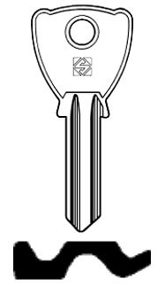 Afbeelding van Silca Cilindersleutel staal SN1R
