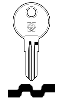 Afbeelding van Silca Cilindersleutel brass SOP12