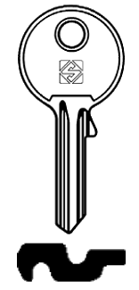 Afbeelding van Silca Cilindersleutel staal SV2R