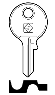 Afbeelding van Silca Cilindersleutel staal SV6R