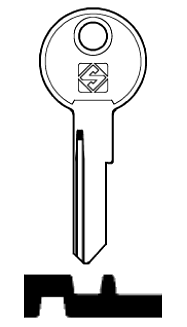 Afbeelding van Silca Cilindersleutel brass TOU2R