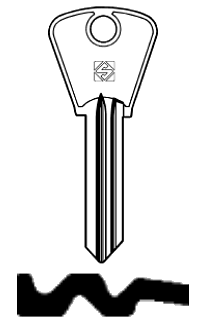 Afbeelding van Silca Cilindersleutel brass TR1