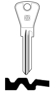 Afbeelding van Silca Cilindersleutel brass TR14