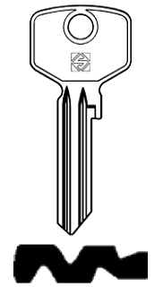 Afbeelding van Silca Cilindersleutel brass TR3
