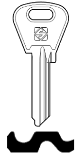 Afbeelding van Silca Cilindersleutel staal UC6R